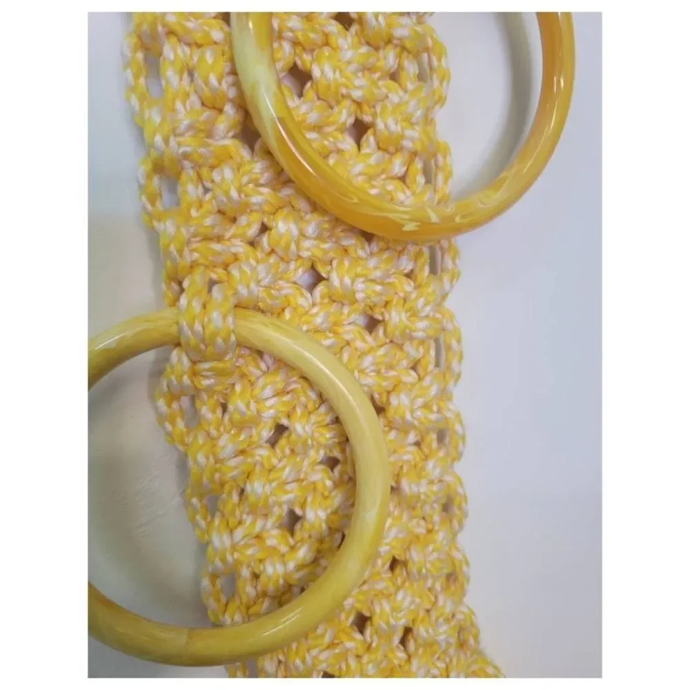 Vintage 1970's Butterfly Macrame Hand  Towel Holder.